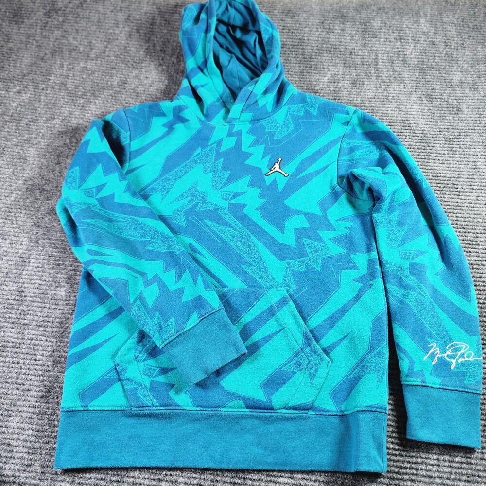 Jordan Essential AOP Youth Large Fleece Pullover Hoodie and Drawstring Pants - Picture 2 of 10